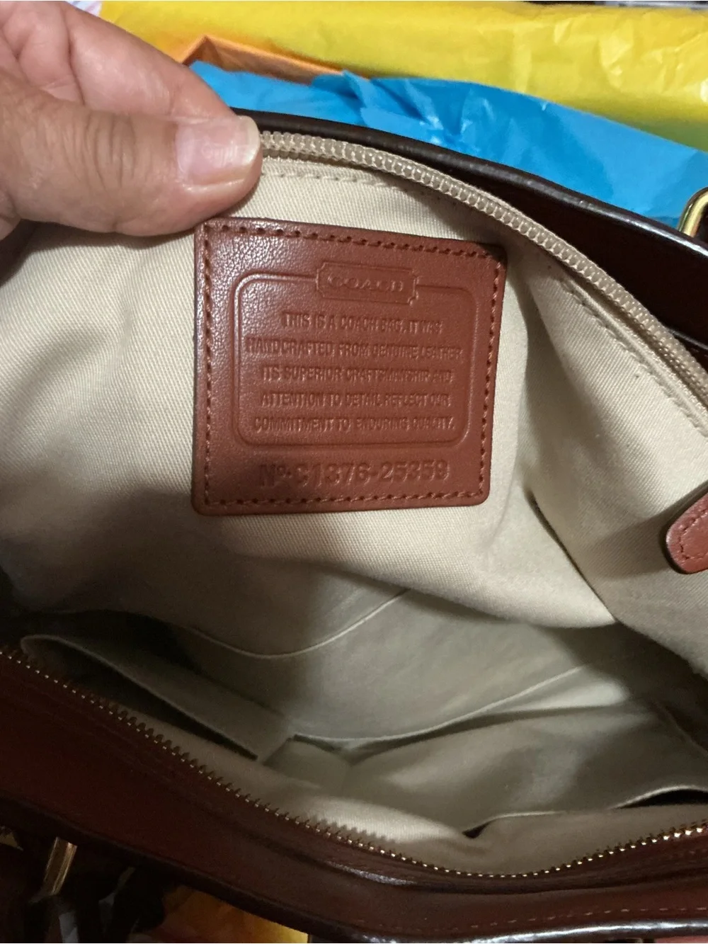 Coach Brown Leather Satchel with Playful Charm Accents - Picture 5 of 6